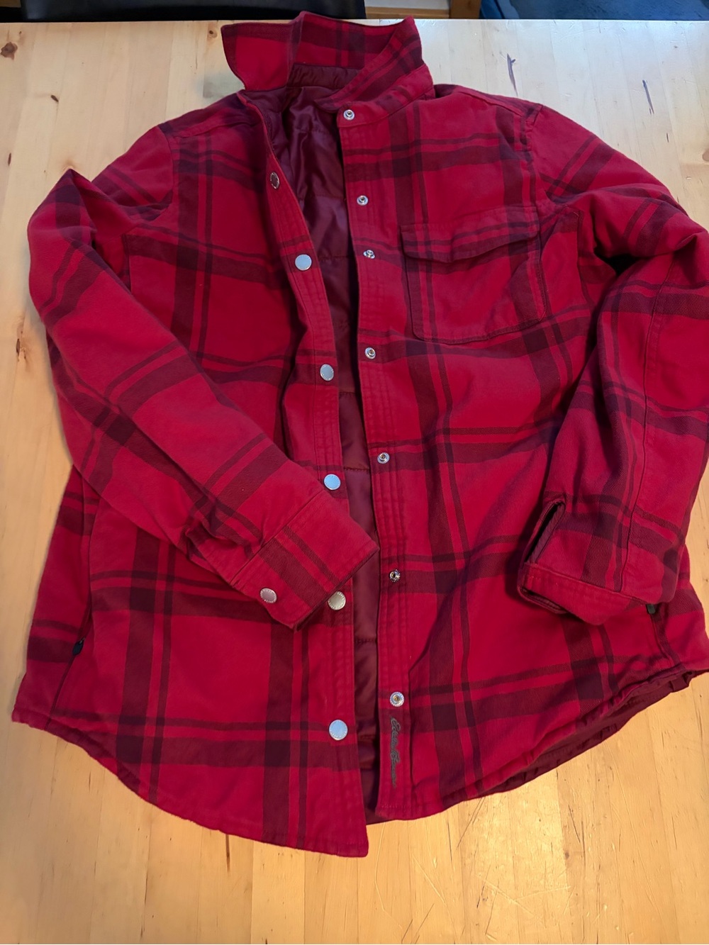 Women’s Reversible Red Plaid Barn Coat
